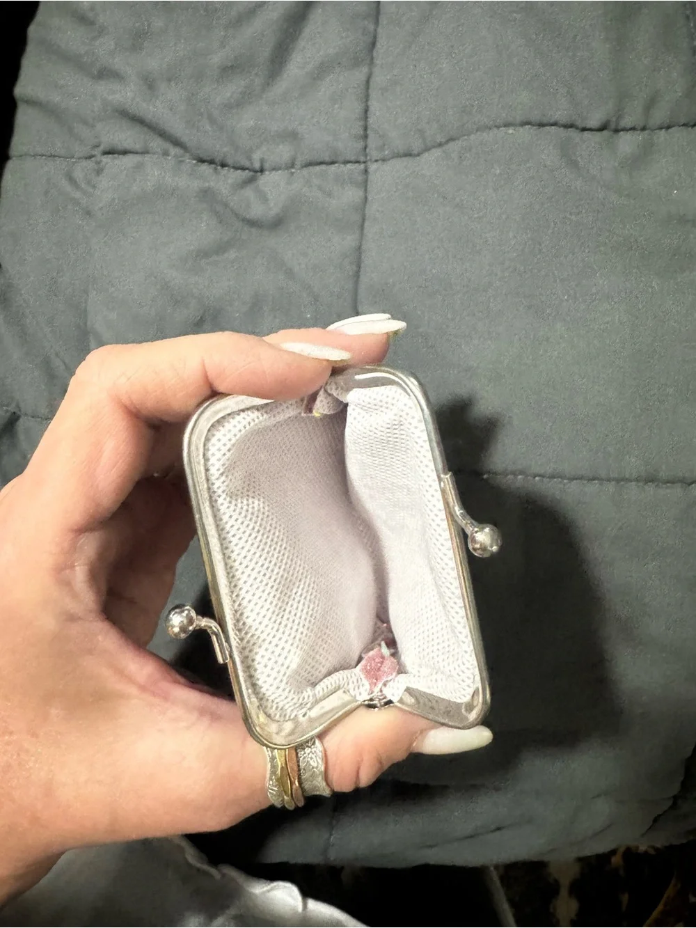 Sequined Pink Kiss-Lock Coin Purse